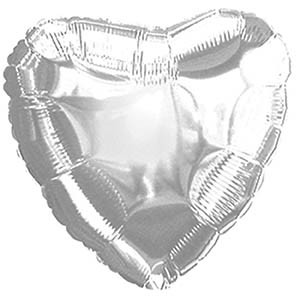 Folienballon Herz | Silber