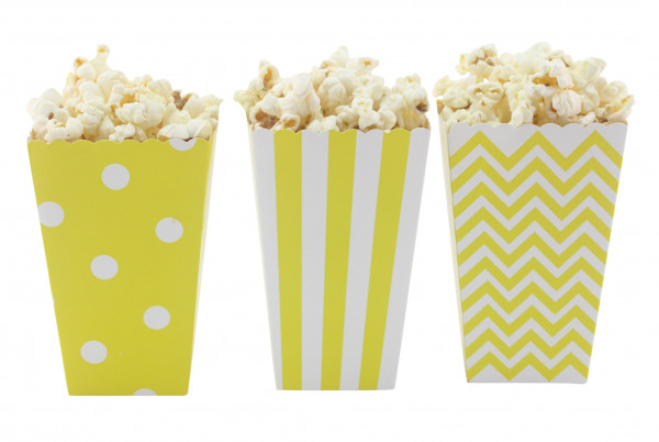 Popcorn Boxen gelb