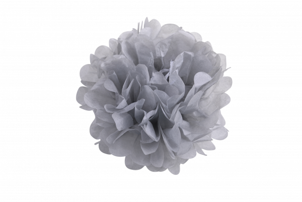 Pompoms grau Seidenpapier | Pompoms 10er Set