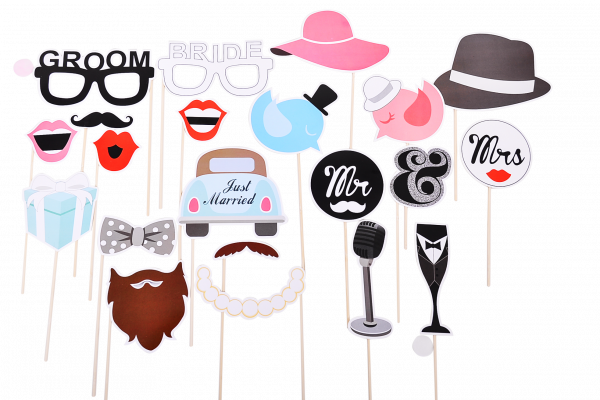 Photo Booth Hochzeit | Photo Booth Props | Just Married