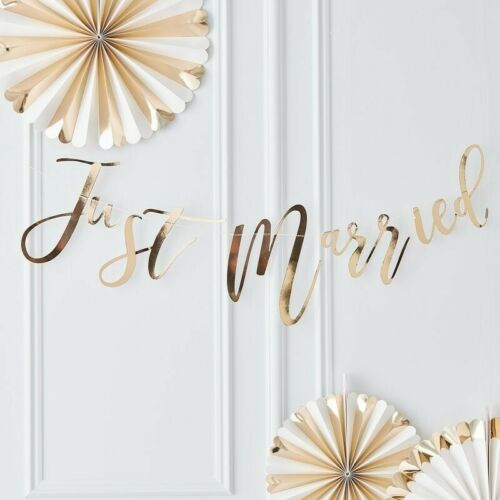 Girlande Just Married gold