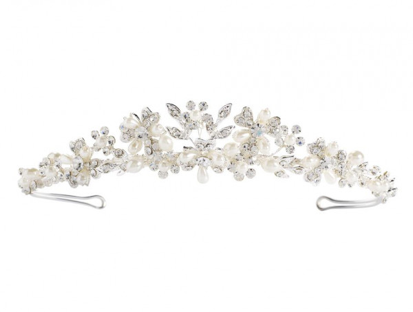 Tiara mit Perlen