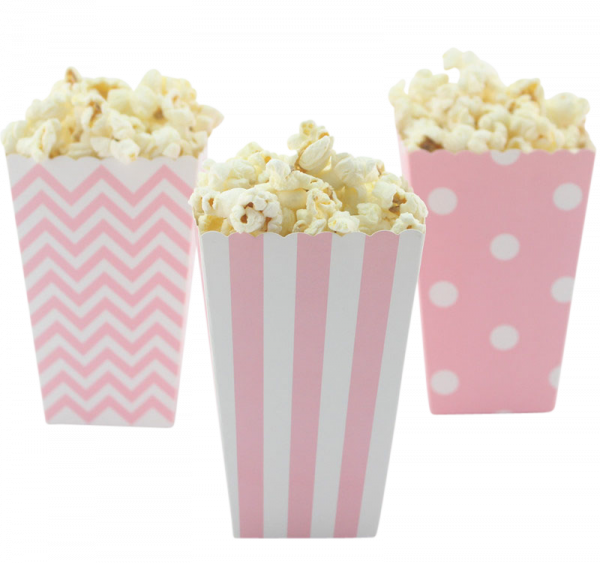 Popcorn Tüten | Popcorn Behälter | 20er Box | Popcorn Tüte | rosa