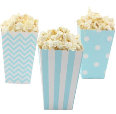Popcorn Boxen blau