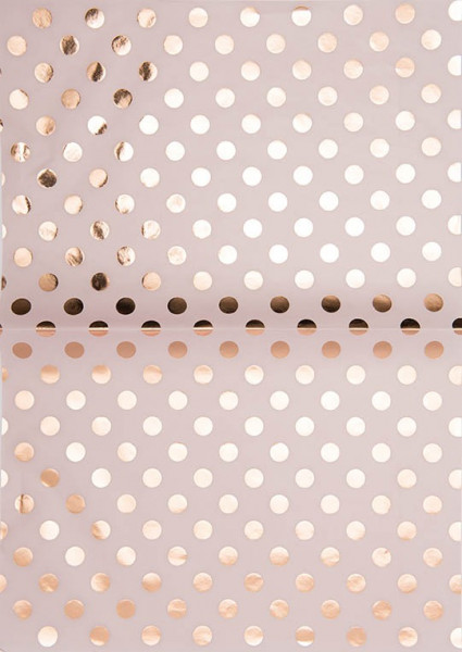 Bastelpapier | Rosa mit Kupfer Punkten