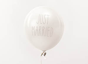 Just Married Ballon 12er Set
